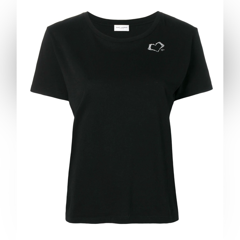 🖤 NWOT Saint Laurent heart logo print T-shirt